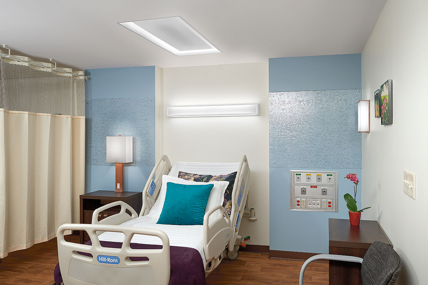 Serenity Overbed Light Above Patient Bed, headwall