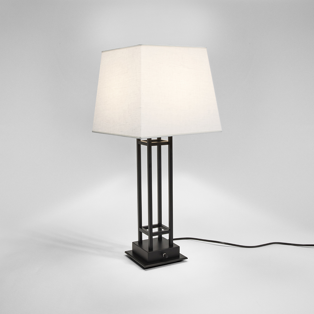 South Bay Table Lamp TF1004 Model Rectangular Shade White